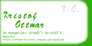 kristof ottmar business card